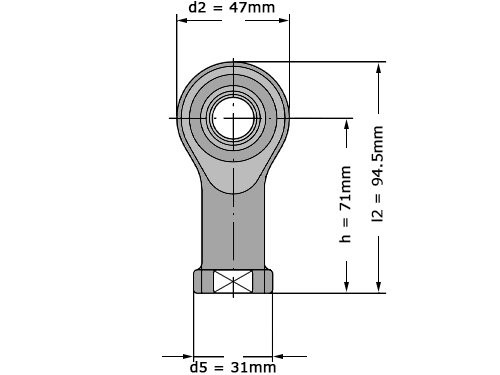 INA Stangkop GIKRB18 PC (18x47x23mm)