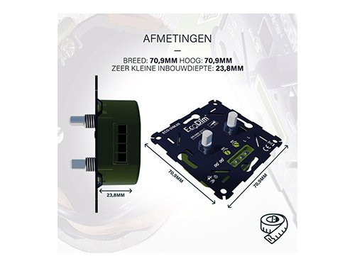 Foto van LED dimmer DUO 0-100W EcoDim fase afsnijding - WiFi LED dimmer DUO 0-100W EcoDim fase afsnijding - WiFi
