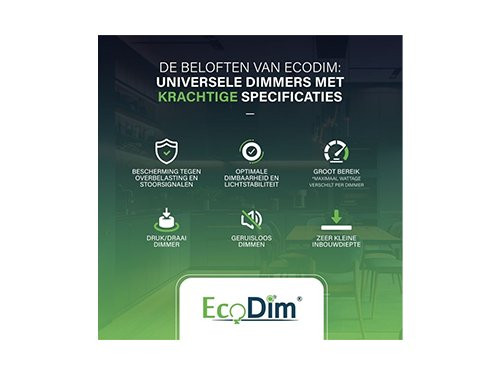 Foto van LED dimmer DUO 0-100W EcoDim fase afsnijding - WiFi LED dimmer DUO 0-100W EcoDim fase afsnijding - WiFi
