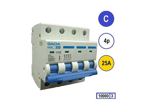 Installatieautomaat 25A C kar 4p GACIA
