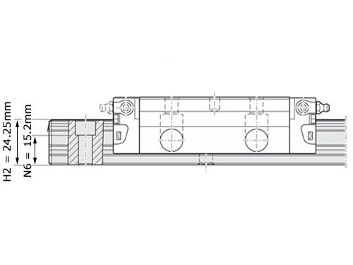 Foto van Bosch Rexroth Kogelwagen Koolstofstaal KWD-025-FLS-C2-P-1 Met Kogelketting Bosch Rexroth Kogelwagen Koolstofstaal KWD-025-FLS-C2-P-1 Met Kogelketting