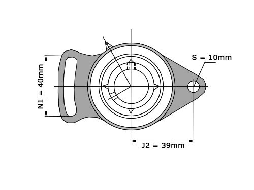 NSK Lagerblok Ovaal UCFA204 D1 (20mm)