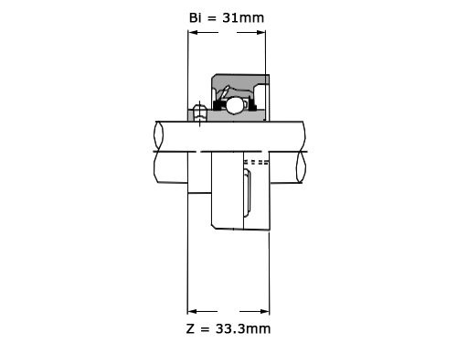 NSK Lagerblok Ovaal UCFA204 D1 (20mm)