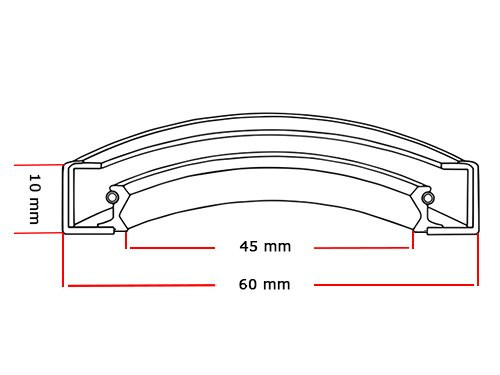 Foto van SKF Oliekeerring 45x60x10mm HMS5 RG SKF Oliekeerring 45x60x10mm HMS5 RG