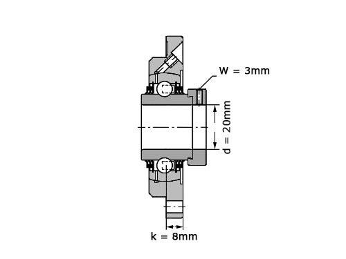 Foto van INA Lagerblok Rond TME20 N (20mm) INA Lagerblok Rond TME20 N (20mm)