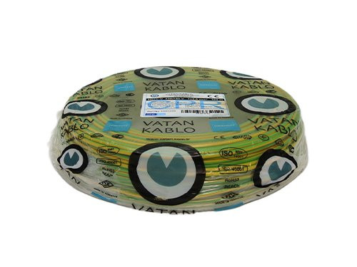 VD H07V-U draad Eca 2,5qmm geel/groen Vatan 100m