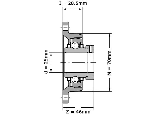 Foto van INA Lagerblok Ovaal RCJT25 N (25mm) INA Lagerblok Ovaal RCJT25 N (25mm)
