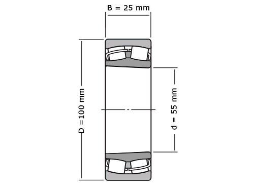 NKE Tonlager 22211 Conisch E K W33 (55x100x25mm)