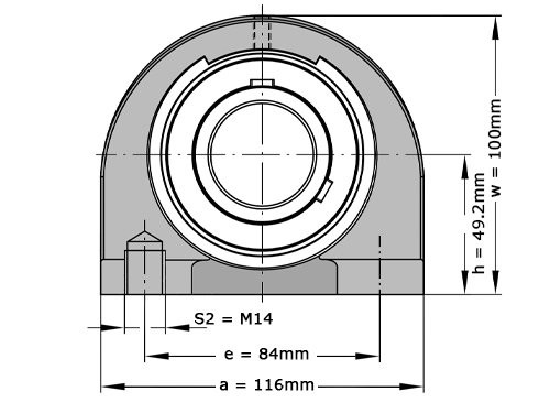 Foto van FAG Lagerblok Staand UCPA208 (40mm) FAG Lagerblok Staand UCPA208 (40mm)