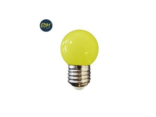 EDM LED kogel E27 1,5-15W geel