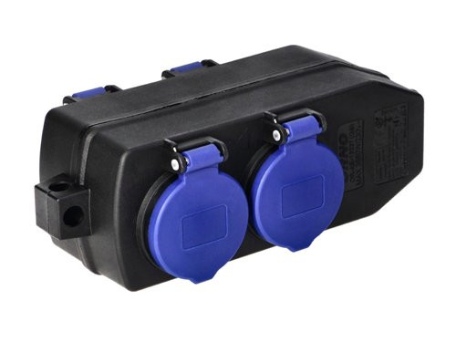 Hangkoppeling zwart IP44 4V met klep