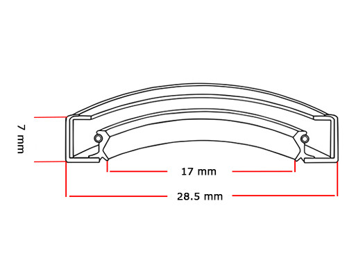 Oliekeerring 17x28.5x7mm BASL NBR 70
