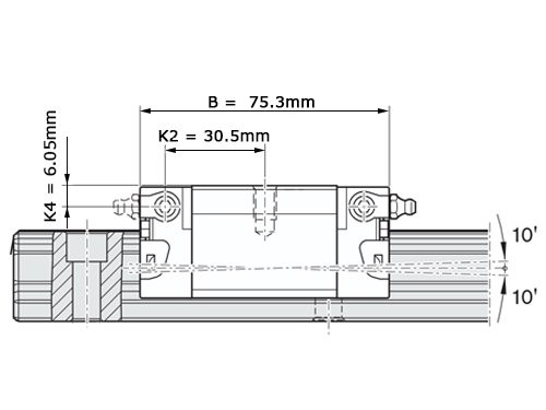 Bosch Rexroth Kogelwagen Super Koolstofstaal KWD-030-SKS-C1-N-1 Zonder Kogelketting