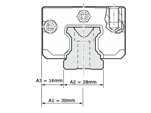 Bosch Rexroth Kogelwagen Super Koolstofstaal KWD-030-SKS-C1-N-1 Zonder Kogelketting
