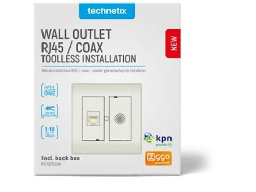 Coax/Data combi wandcontactdoos in/opbouw