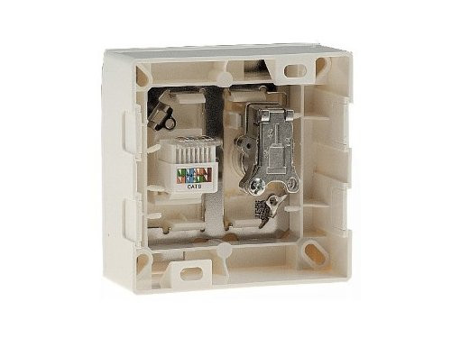 Coax/Data combi wandcontactdoos in/opbouw