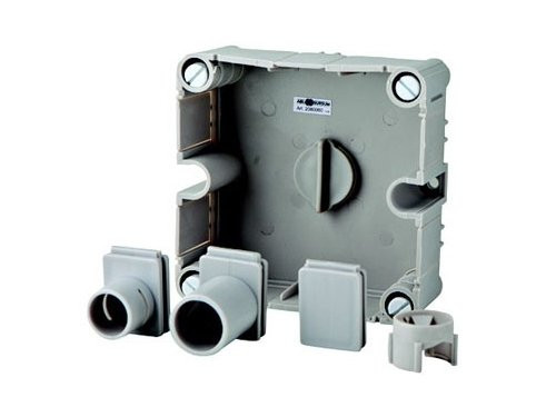 Kabeldoos universeel vierkant grijs POWER