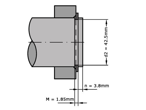 Seegerring DIN 471 45mm Verenstaal RVS 1.4122/1.4021
