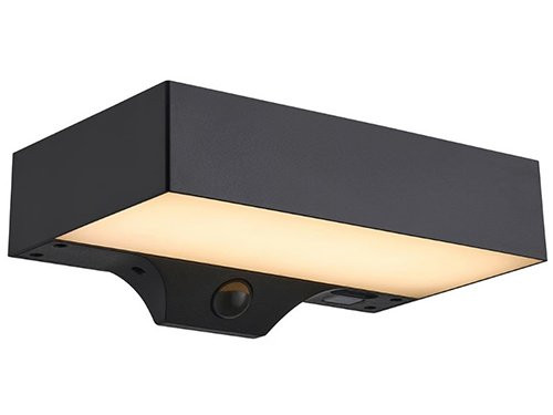 LED Solar wandlamp Monay 5W 3000K zwart IP44