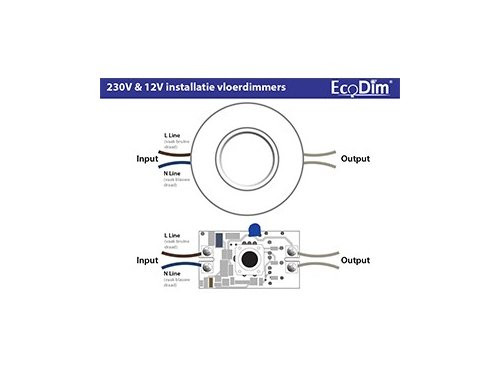 LED Vloerdimmer wit universeel 230V 0-50W