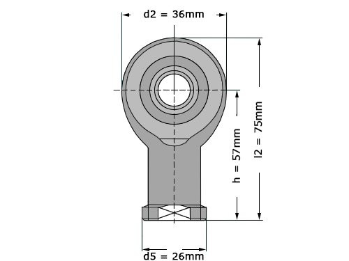 IBB Stangkop GIKR14 PW (14x36x19mm)