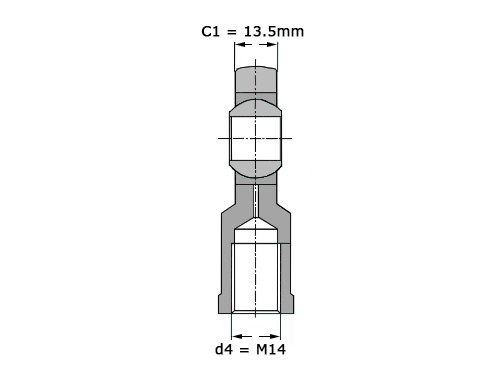IBB Stangkop GIKR14 PW (14x36x19mm)