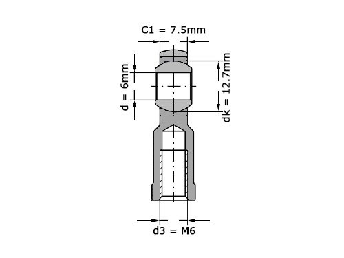 Foto van SKF Stangkop SILKAC6 M (6x21x9mm) SKF Stangkop SILKAC6 M (6x21x9mm)