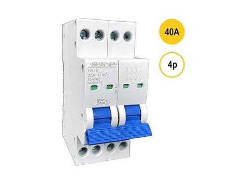 Hoofdschakelaar 40A 4p SEP