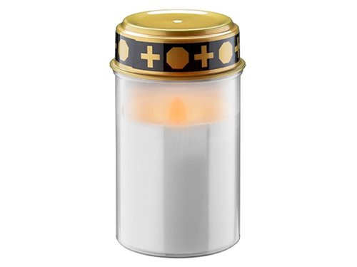 Foto van LED rouwlicht 12cm met timer wit (excl. 2xC batterij) LED rouwlicht 12cm met timer wit (excl. 2xC batterij)
