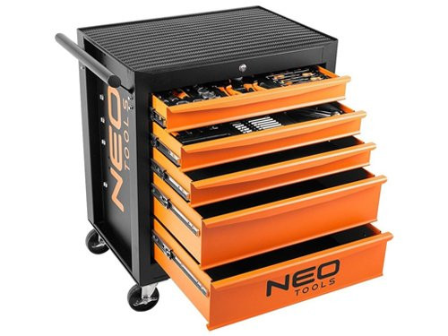 Gereedschapswagen 5 lades metaal - Gevuld 117-delig