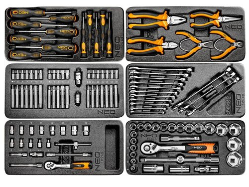 Gereedschapswagen 5 lades metaal - Gevuld 117-delig