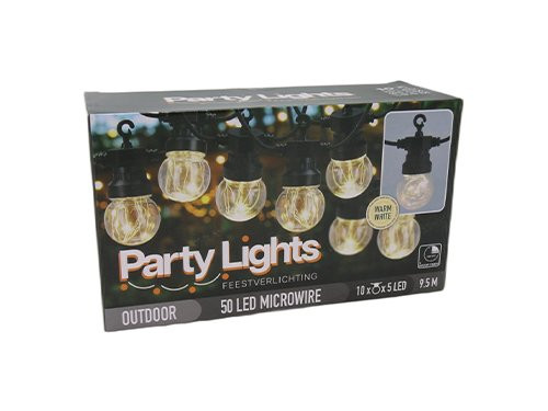 Feestverlichting 10 lampen G50 warmwit helder