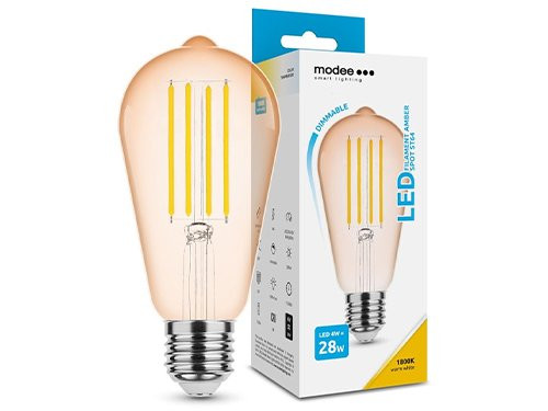 Modee LED ST64 E27 4-28W 1800K filament amber dimbaar