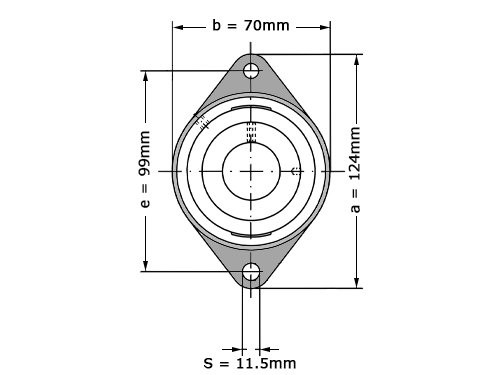Foto van INA Lagerblok Ovaal TCJT25 N (25mm) INA Lagerblok Ovaal TCJT25 N (25mm)