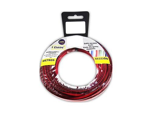 Luidsprekersnoer 2 x 1.5qmm rood/zwart 10m