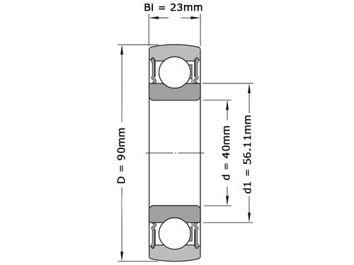 SKF Insert Lager 1726308 2RS1 (40mm)