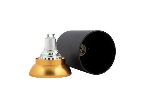 Opbouw spot 50mm rond zwart/koper GU10