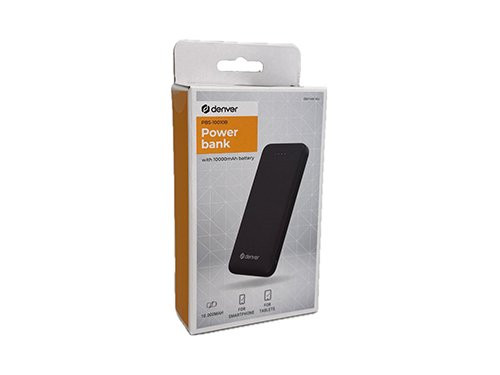 Powerbank 10.000mA zwart + led indicatie