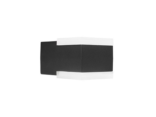 Foto van Wandlamp zwart vierkant 8W LED IP44 3000K Wandlamp zwart vierkant 8W LED IP44 3000K