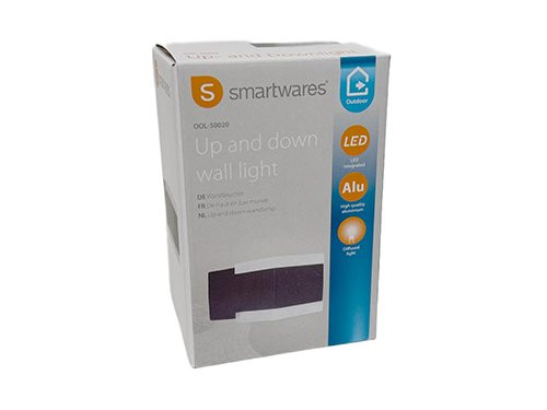 Foto van Wandlamp zwart vierkant 8W LED IP44 3000K Wandlamp zwart vierkant 8W LED IP44 3000K