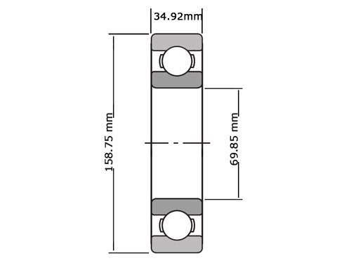 NKE Kogellager Eenrijig MJ2.3/4 C3 (69.85x158.75x34.92mm)