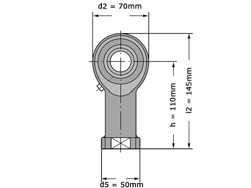 INA Stangkop GIKR30 PB (30x70x37mm)