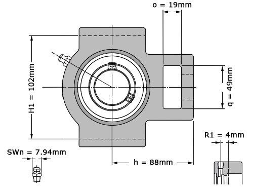 SKF Lagerblok Span UCT208 H (40mm)