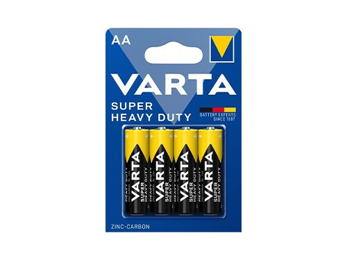 Foto van Varta Super Heavy Duty batterij AA blister(4) Varta Super Heavy Duty batterij AA blister(4)