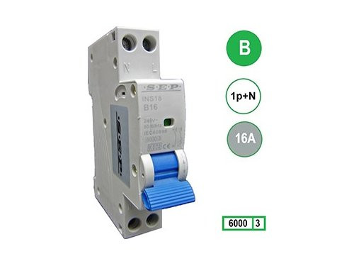 Foto van Installatieautomaat 16A B kar 2p SEP Installatieautomaat 16A B kar 2p SEP