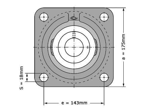 INA Lagerblok Vierkant PCJY60 N (60mm)