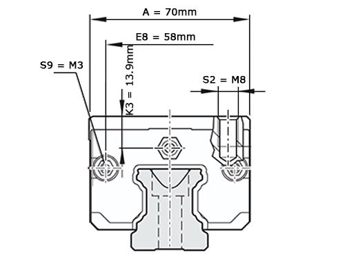 Bosch Rexroth Kogelwagen Koolstofstaal KWD-035-SNH-C0-N-1 Zonder Kogelketting