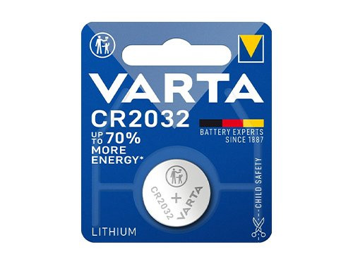Foto van Varta CR2032 lithium knoopcel batterij 3V blister(1) Varta CR2032 lithium knoopcel batterij 3V blister(1)