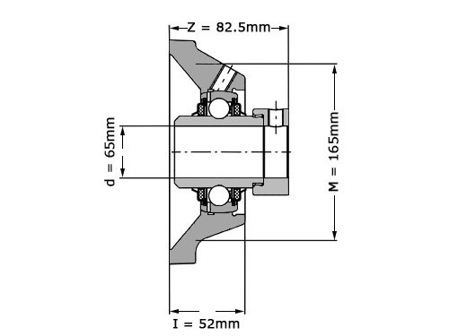 Foto van INA Lagerblok Vierkant TCJ65-214 XL I EN (65mm) INA Lagerblok Vierkant TCJ65-214 XL I EN (65mm)