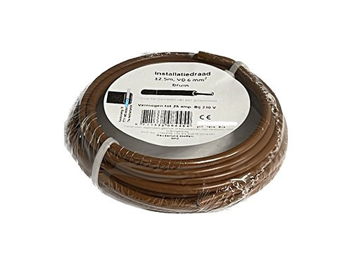 VD draad 6qmm bruin 2,5m